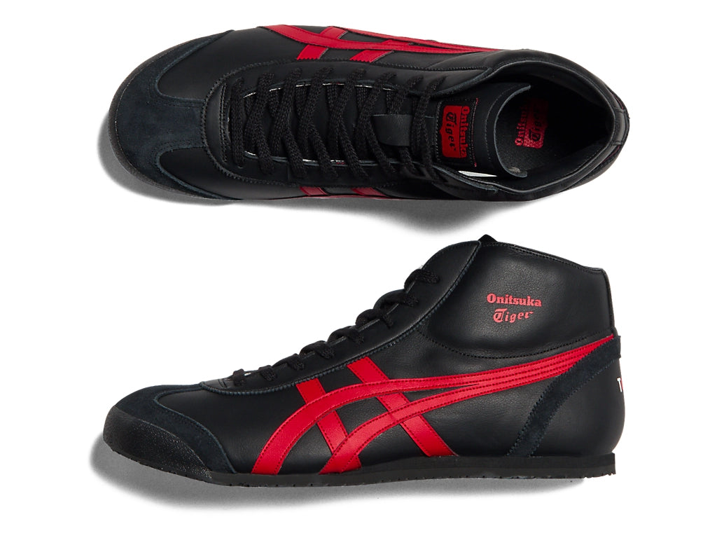 Onitsuka Tiger MEXICO Mid Runner 1183B577 001 BLACK CLASSIC RED