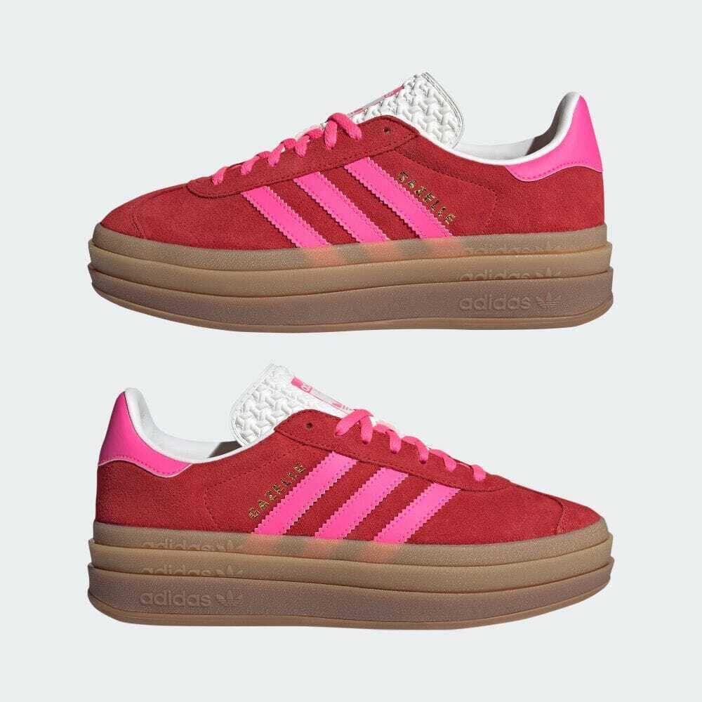 Adidas Originals GAZELLE BOLD IH7496 College Red/Lucid Pink Women Shoes 