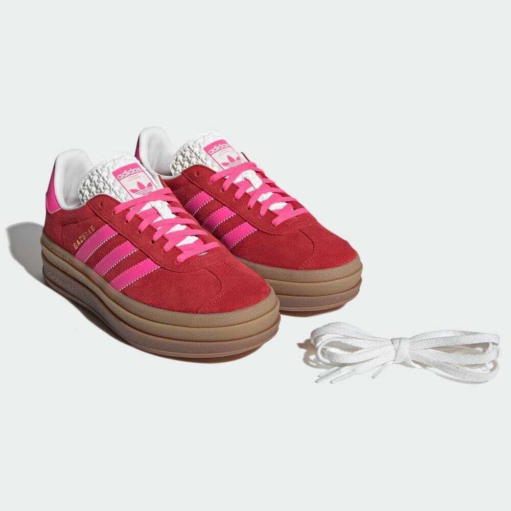 Adidas Originals GAZELLE BOLD IH7496 College Red/Lucid Pink Women Shoes 