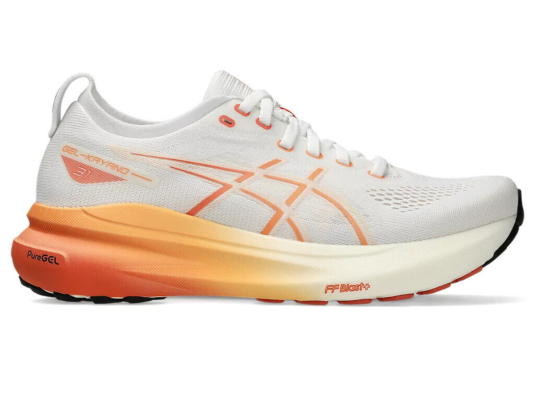 ASICS Women'S GEL-KAYANO 31 1012B670 100 White Faded Orange Running Shoes