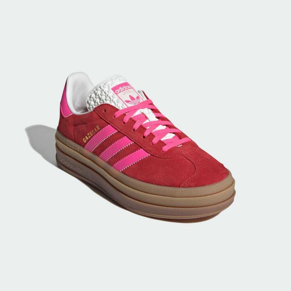 Adidas Originals GAZELLE BOLD IH7496 College Red/Lucid Pink Women Shoes 