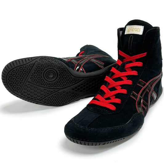 ASICS Wrestling Boxing Shoes 1083A001 EX-EO TWR900 BLACK BLACK RED