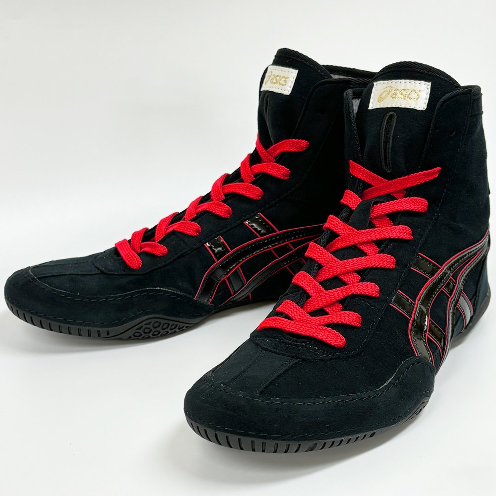 ASICS Wrestling Boxing Shoes 1083A001 EX-EO TWR900 BLACK BLACK RED
