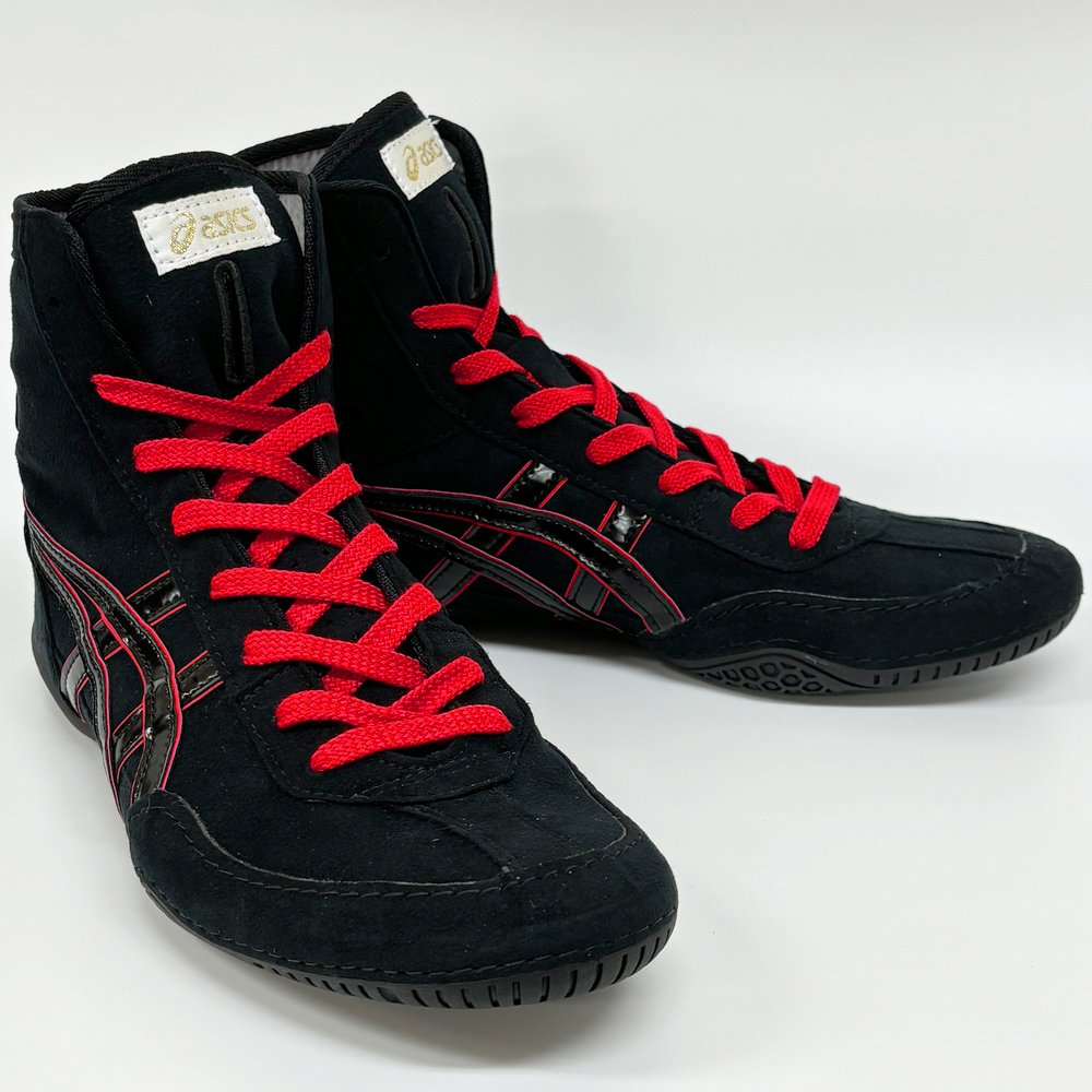 ASICS Wrestling Boxing Shoes 1083A001 EX-EO TWR900 BLACK BLACK RED