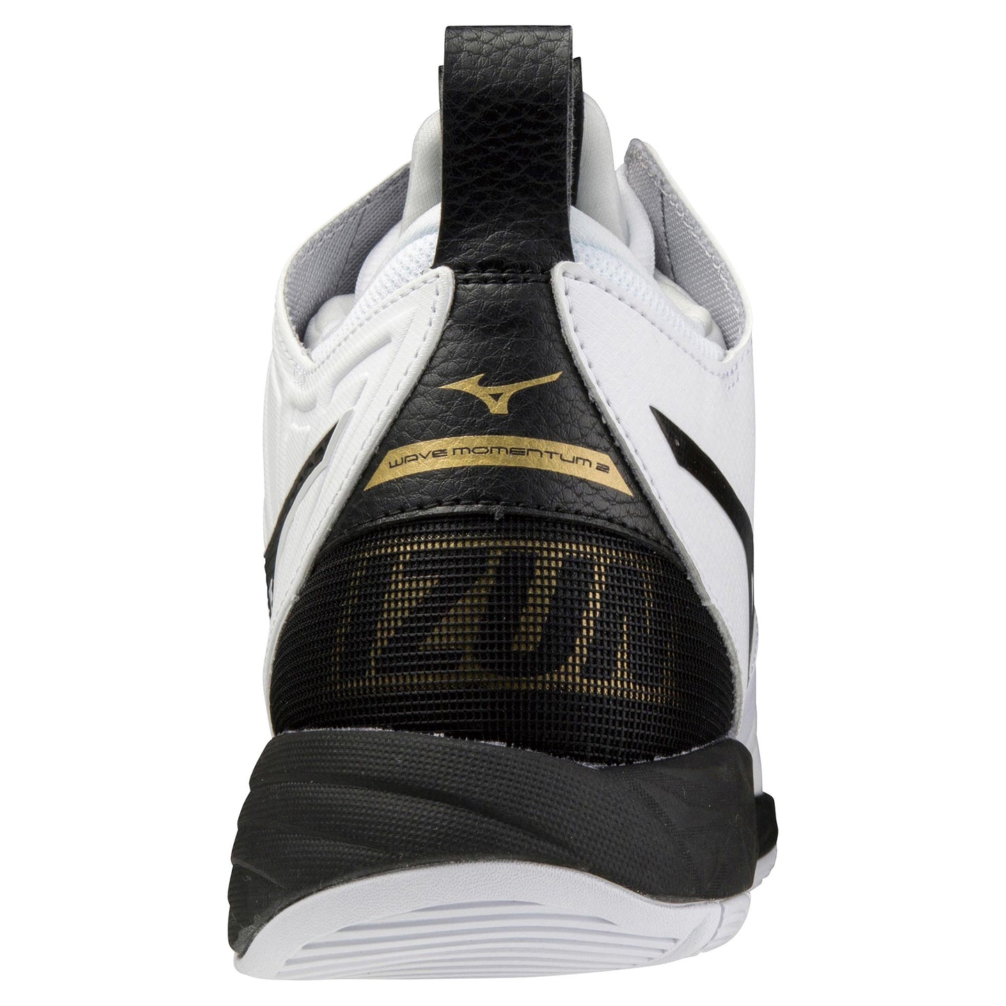 MIZUNO WAVE MOMENTUM 2 MID V1GA2117 09 White/Black/Gold Unisex Volleyball Shoes